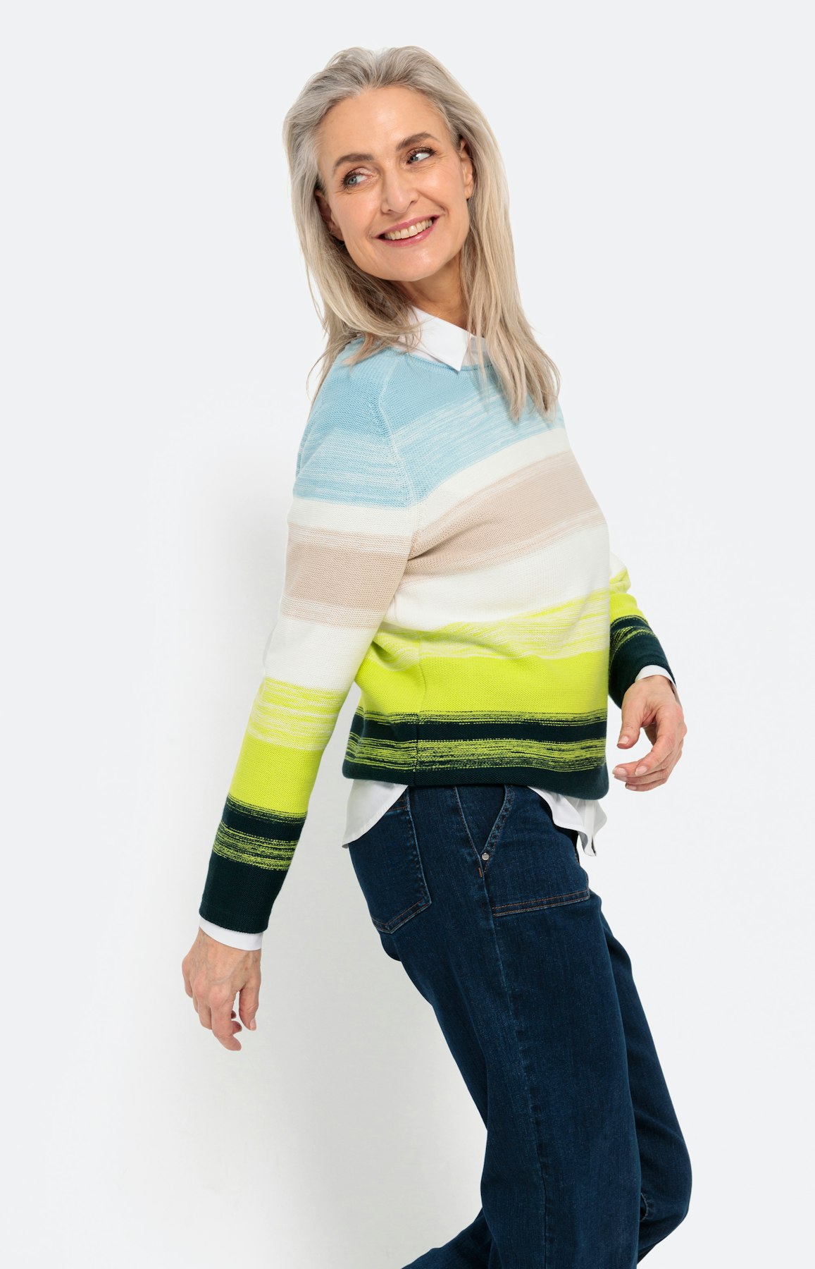 Trui met fris streepdessin