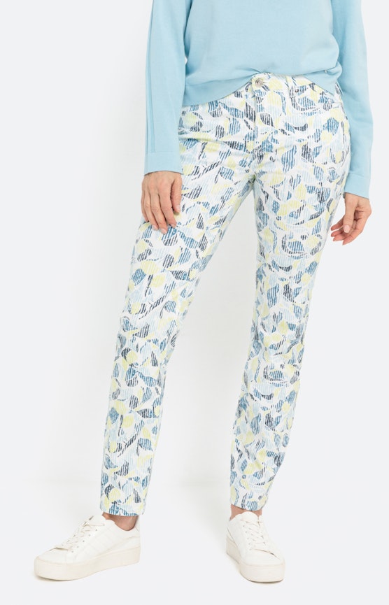 Regular jeans met all-over-print 30 inch