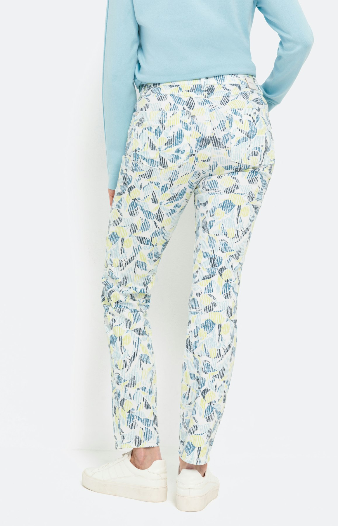 Regular jeans met all-over-print 30 inch