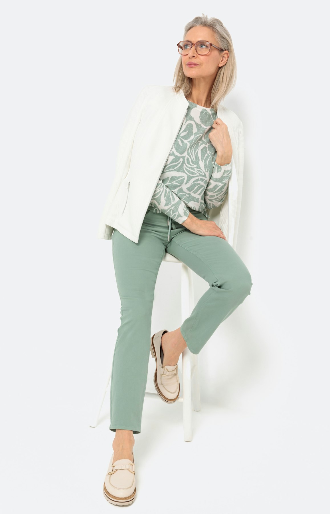 Trui met lange mouwen en bloemenprint