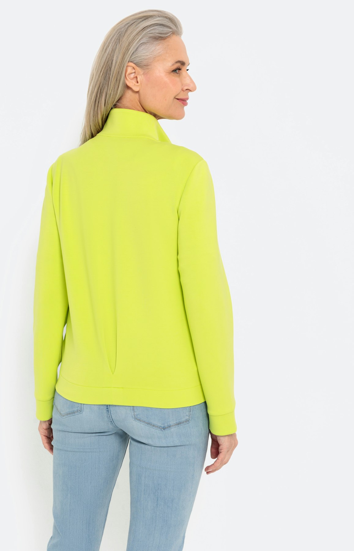 Glad sweatvest met kraag