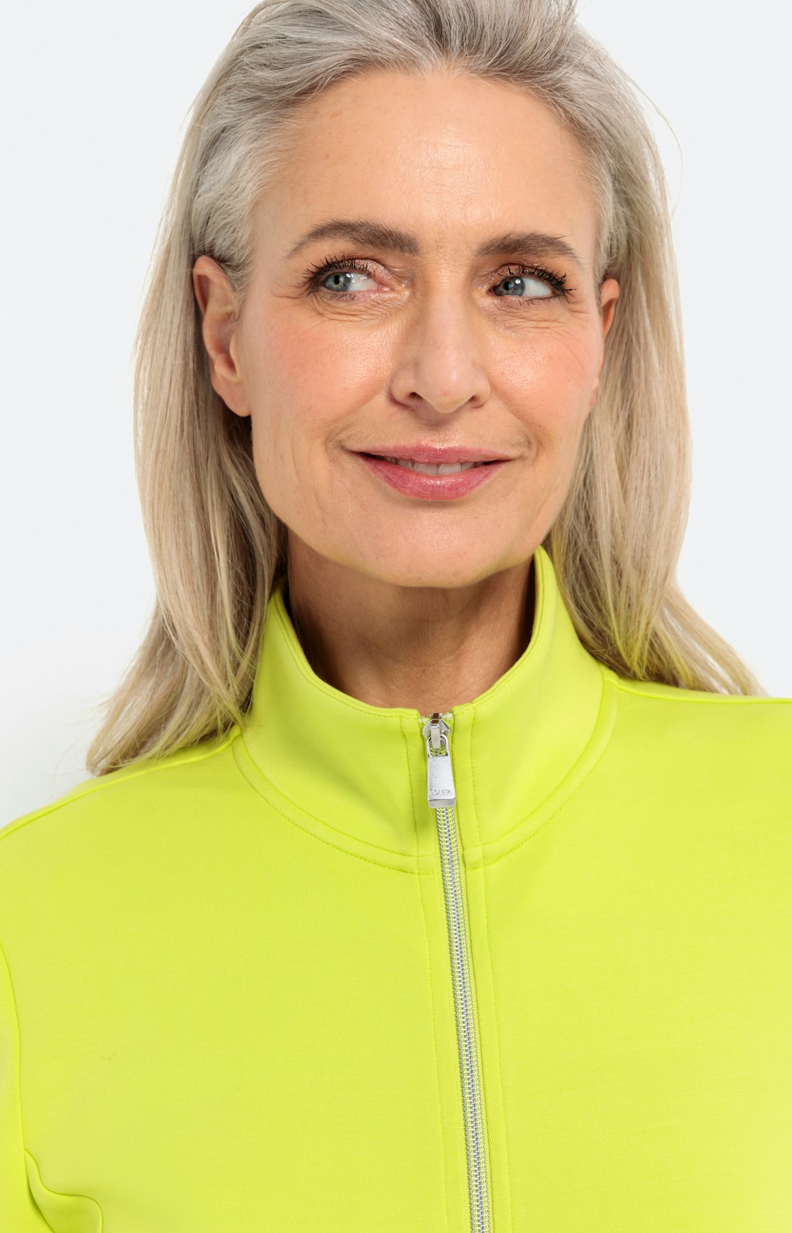 Glad sweatvest met kraag