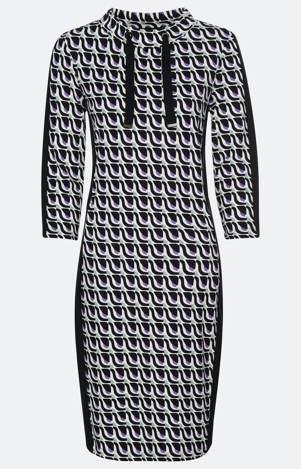 Jerseykleid, grafisches Muster