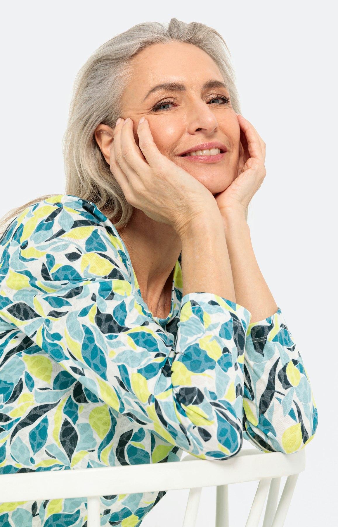 Gedessineerd shirt in etskant-look