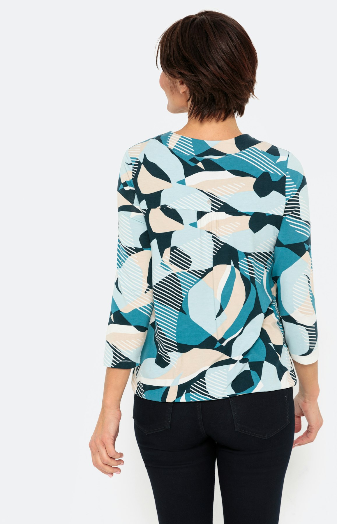 Gedessineerd shirt met 3/4-mouwen