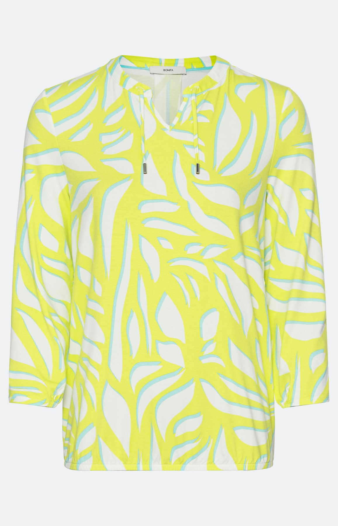 Shirt met opstaande kraag en bindstrik