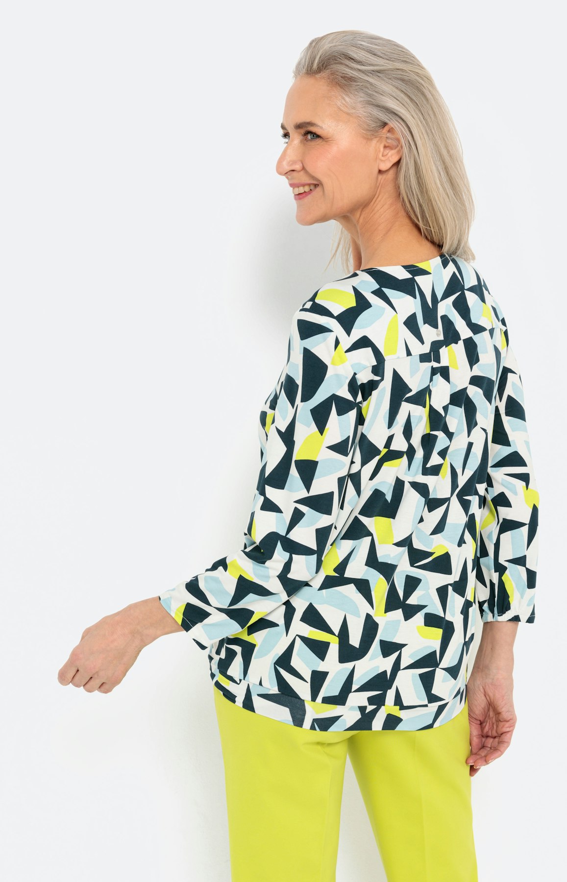 Shirt met grafisch dessin en 3/4-mouwen