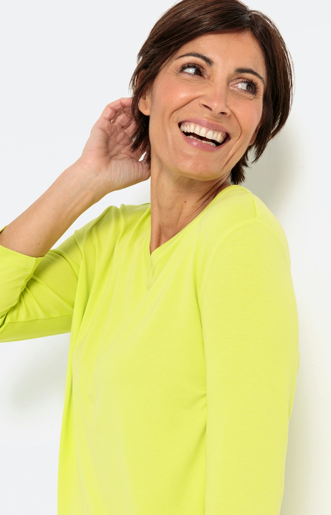 Shirt met tunnelkoord in de zoom