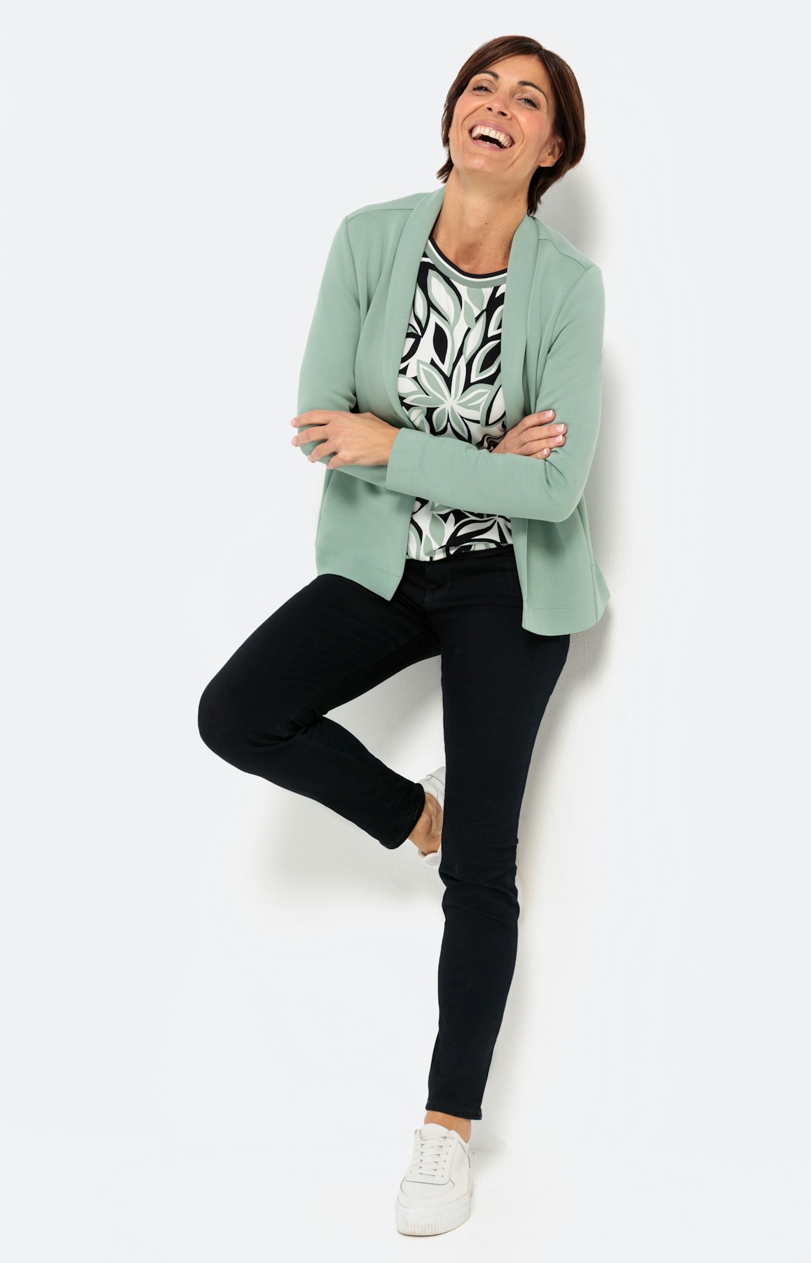 Gebloemd shirt met 3/4-mouwen