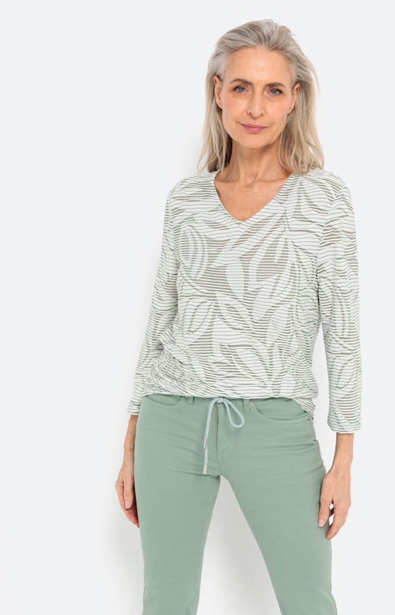 Gedessineerd shirt met 3/4-mouwen