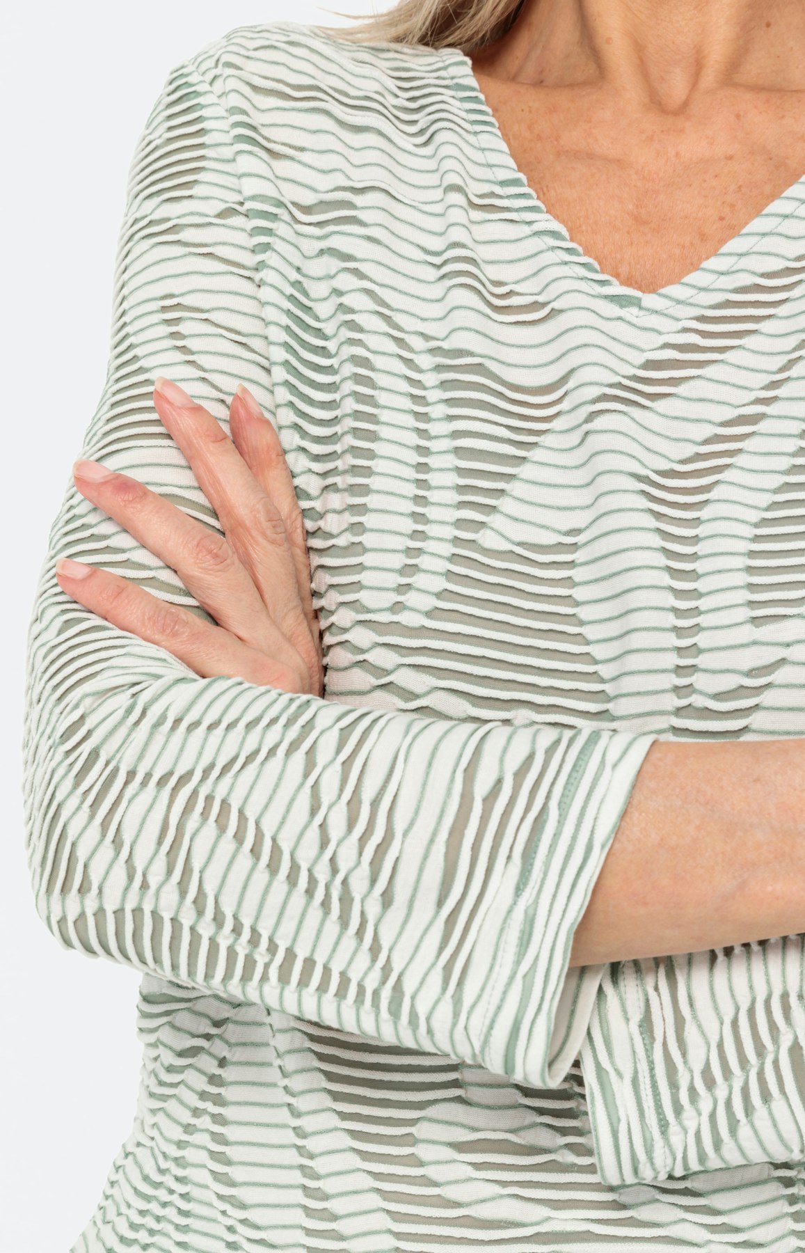 Gedessineerd shirt met 3/4-mouwen