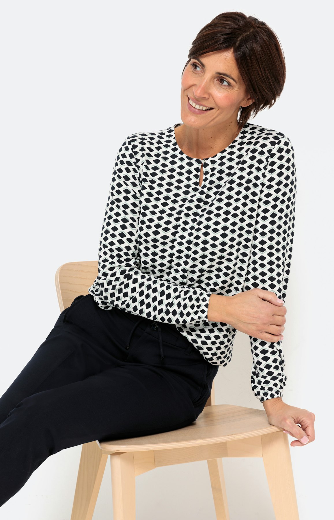 Langarmshirt mit All Over-Print