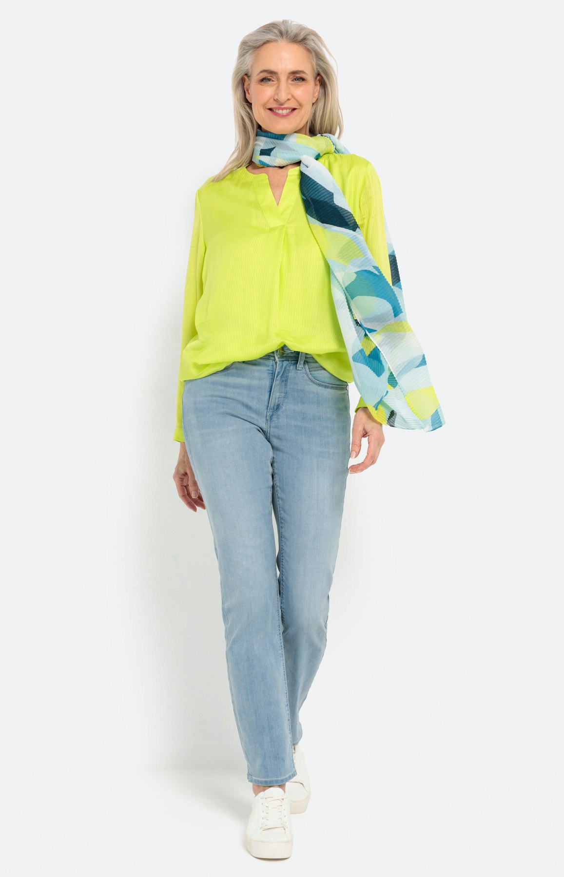 Viscose Tunika, uni lime