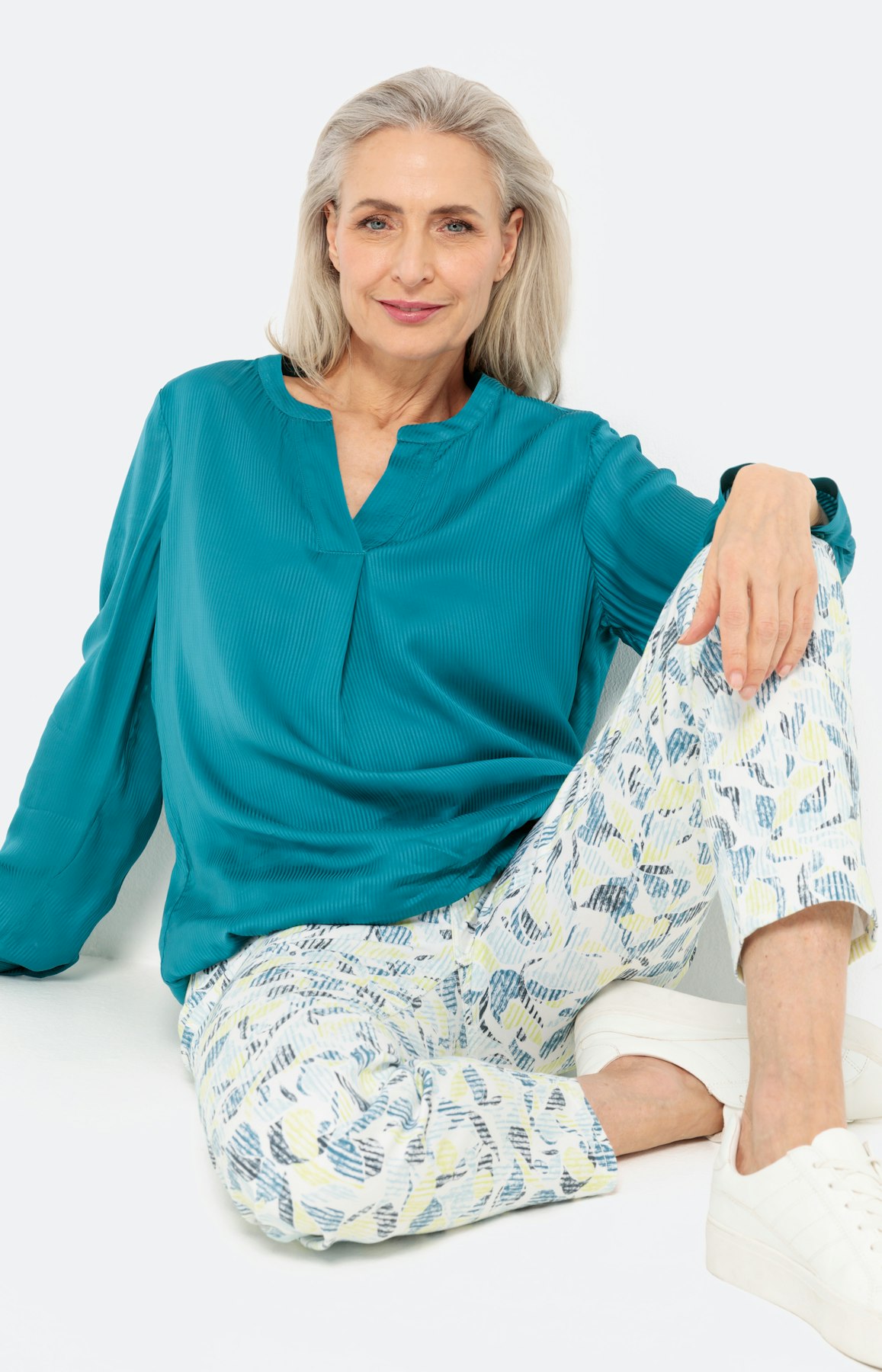 Tuniek vaan viscose, uni türkis