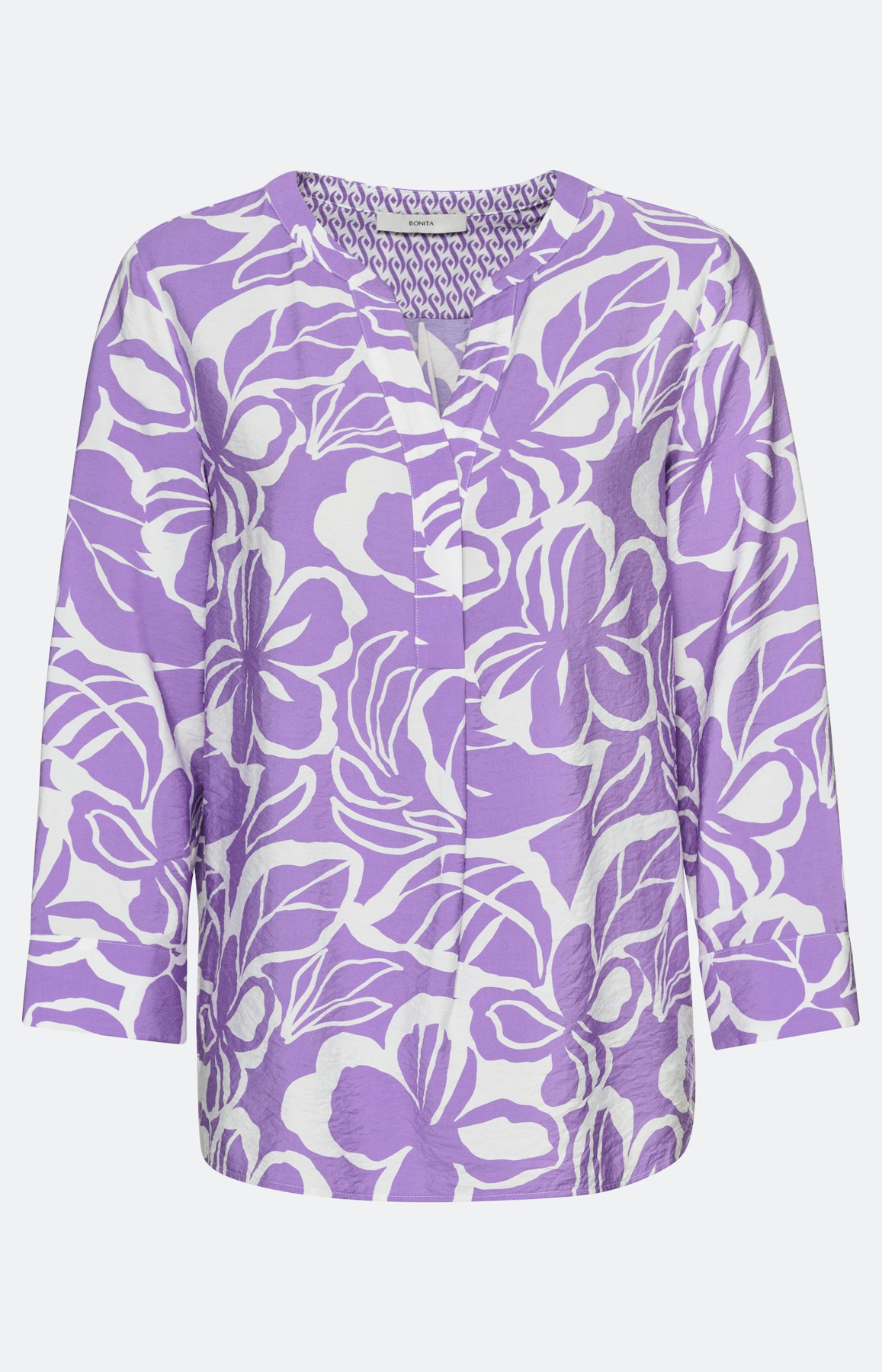 Gestructureerde blouse met bloemenprint