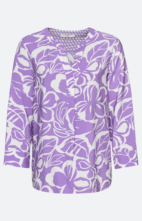 Gestructureerde blouse met bloemenprint