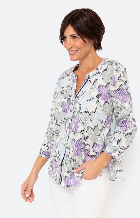 Gebloemde blouse met 3/4-mouwen