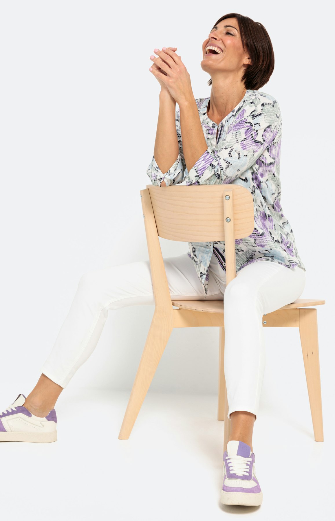 Gebloemde blouse met 3/4-mouwen