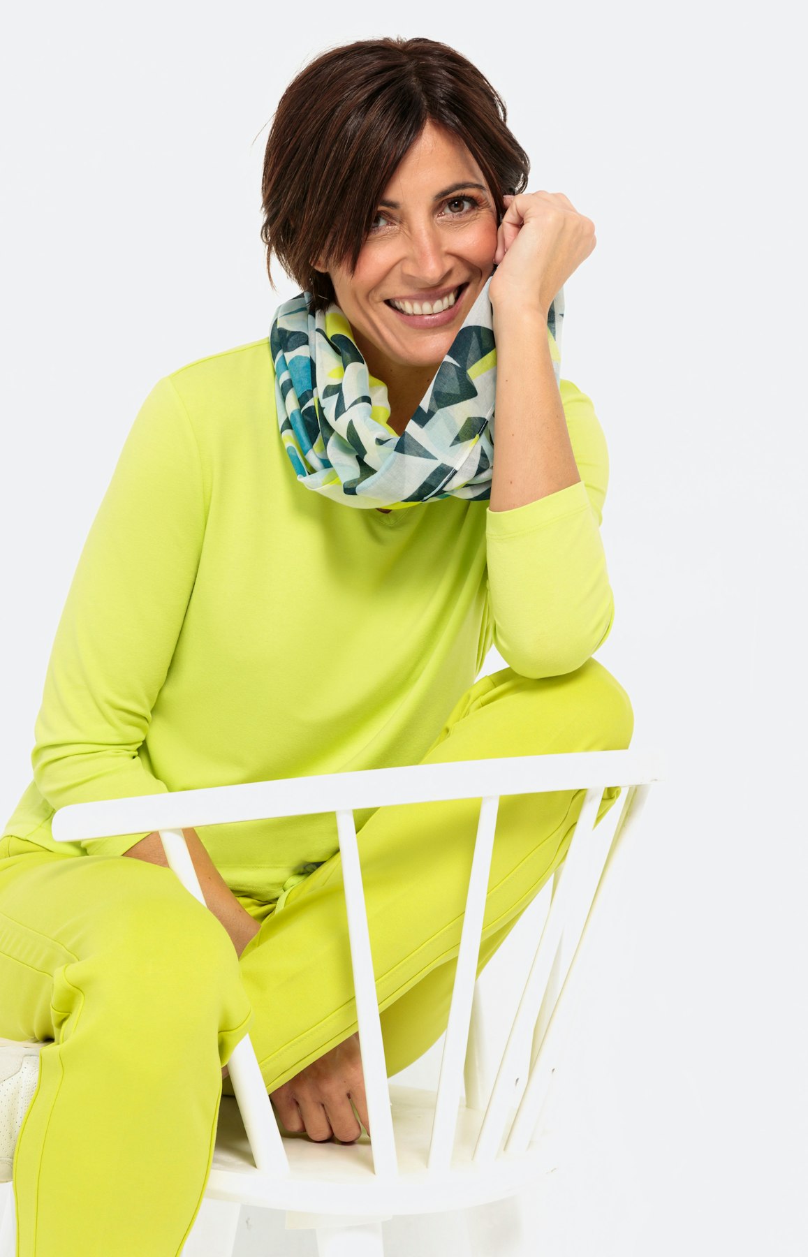 Leichter Schal im Patchwork-Design