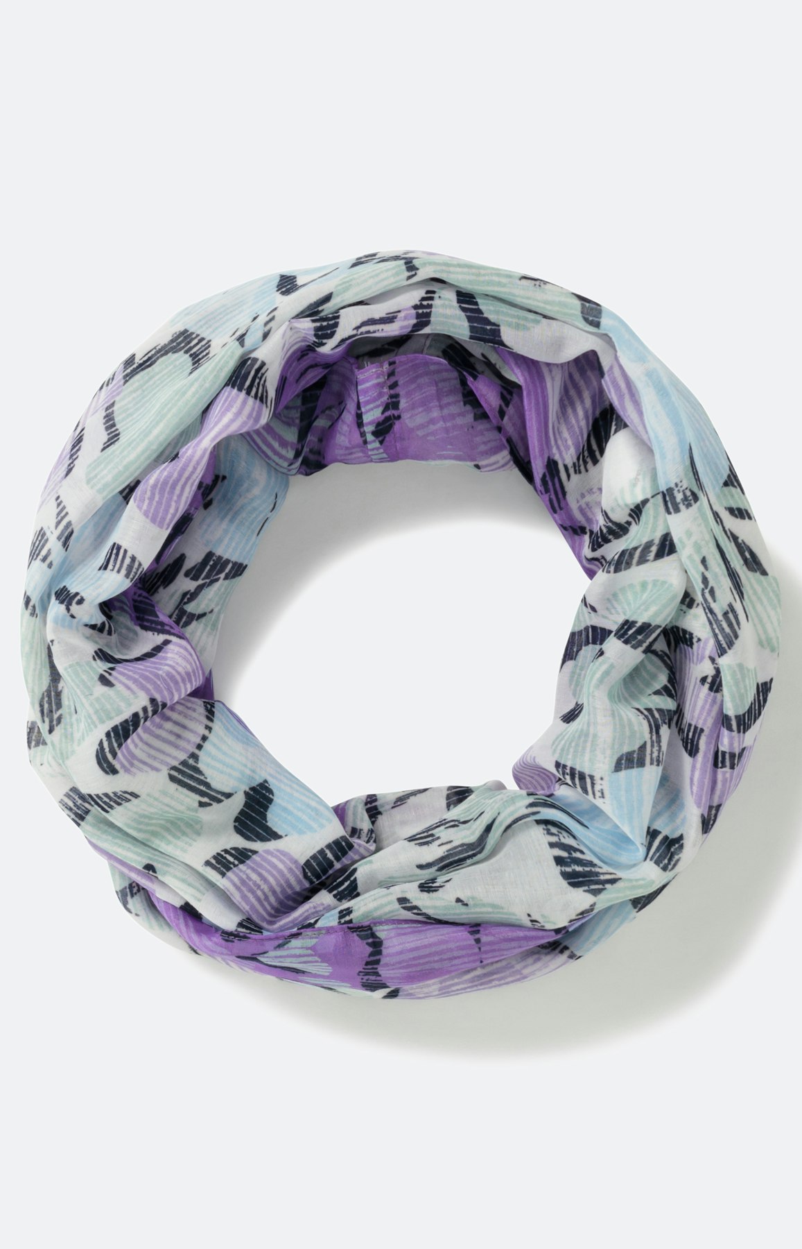 Loopschal mit frischem Blumenprint