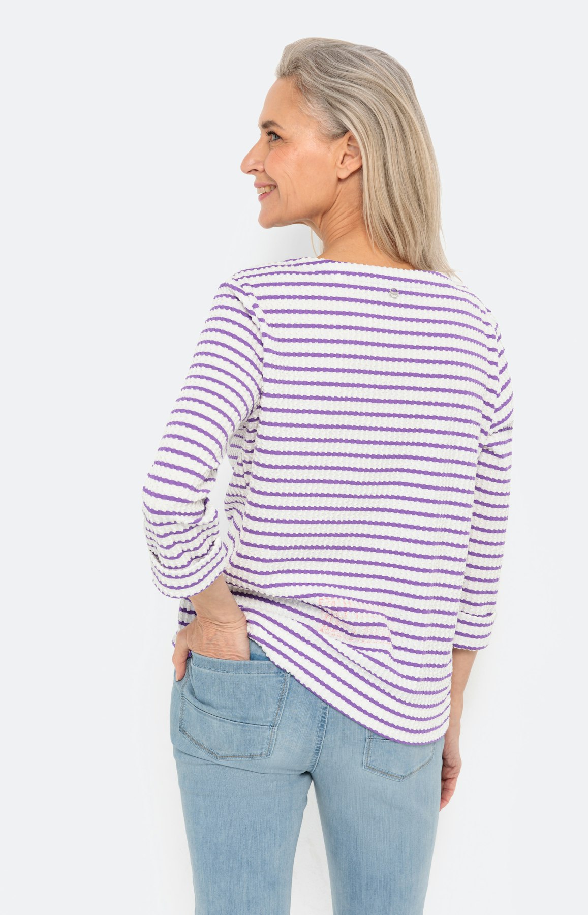 Sweatshirt met streepstructuur