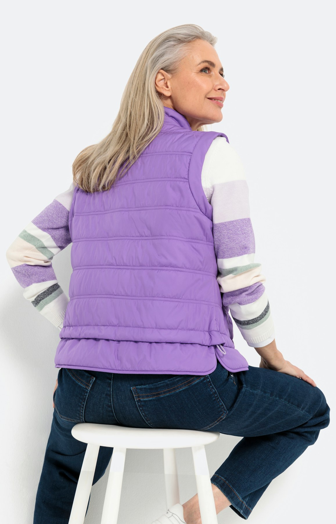 Bodywarmer met een opstaande kraag