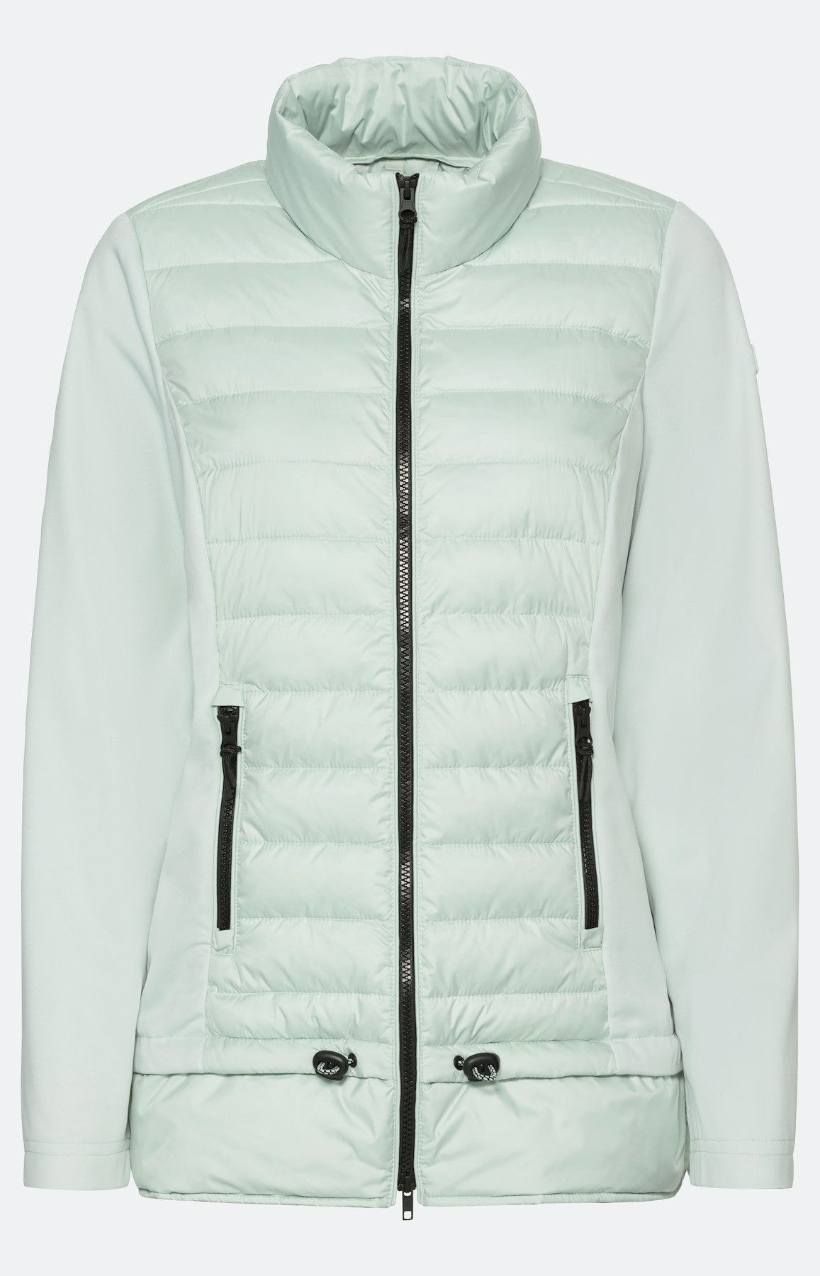 Gewatteerd jack in een materialenmix