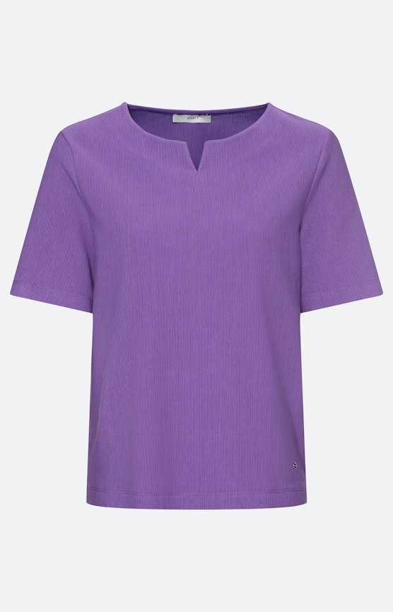 Kurzarmshirt mit geriffelter Struktur