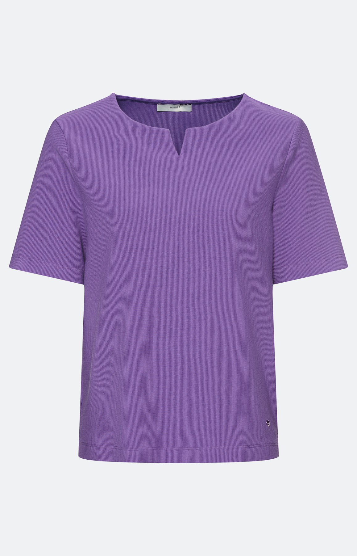 Kurzarmshirt mit geriffelter Struktur
