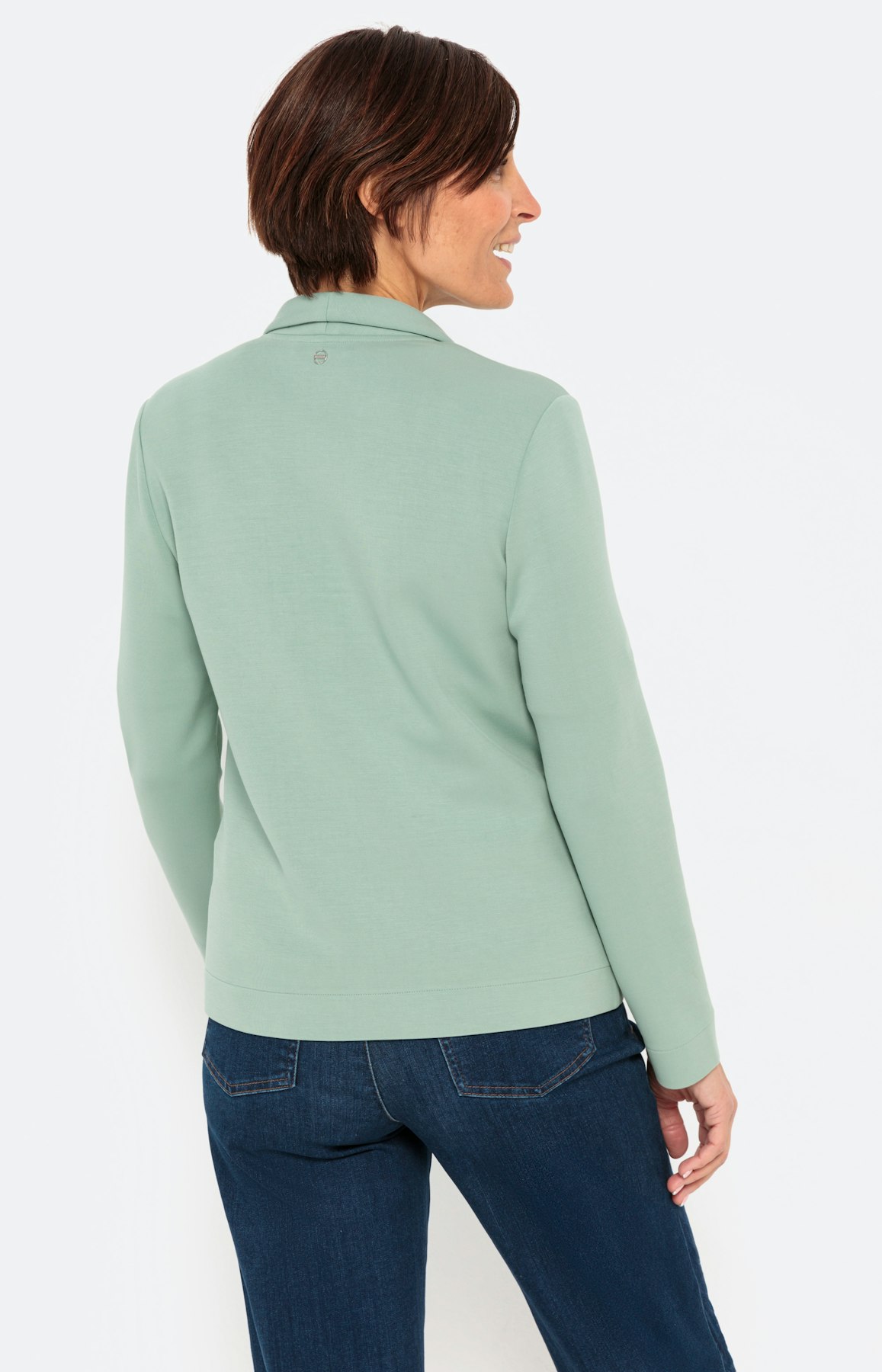 Blazer uit scuba, salbei