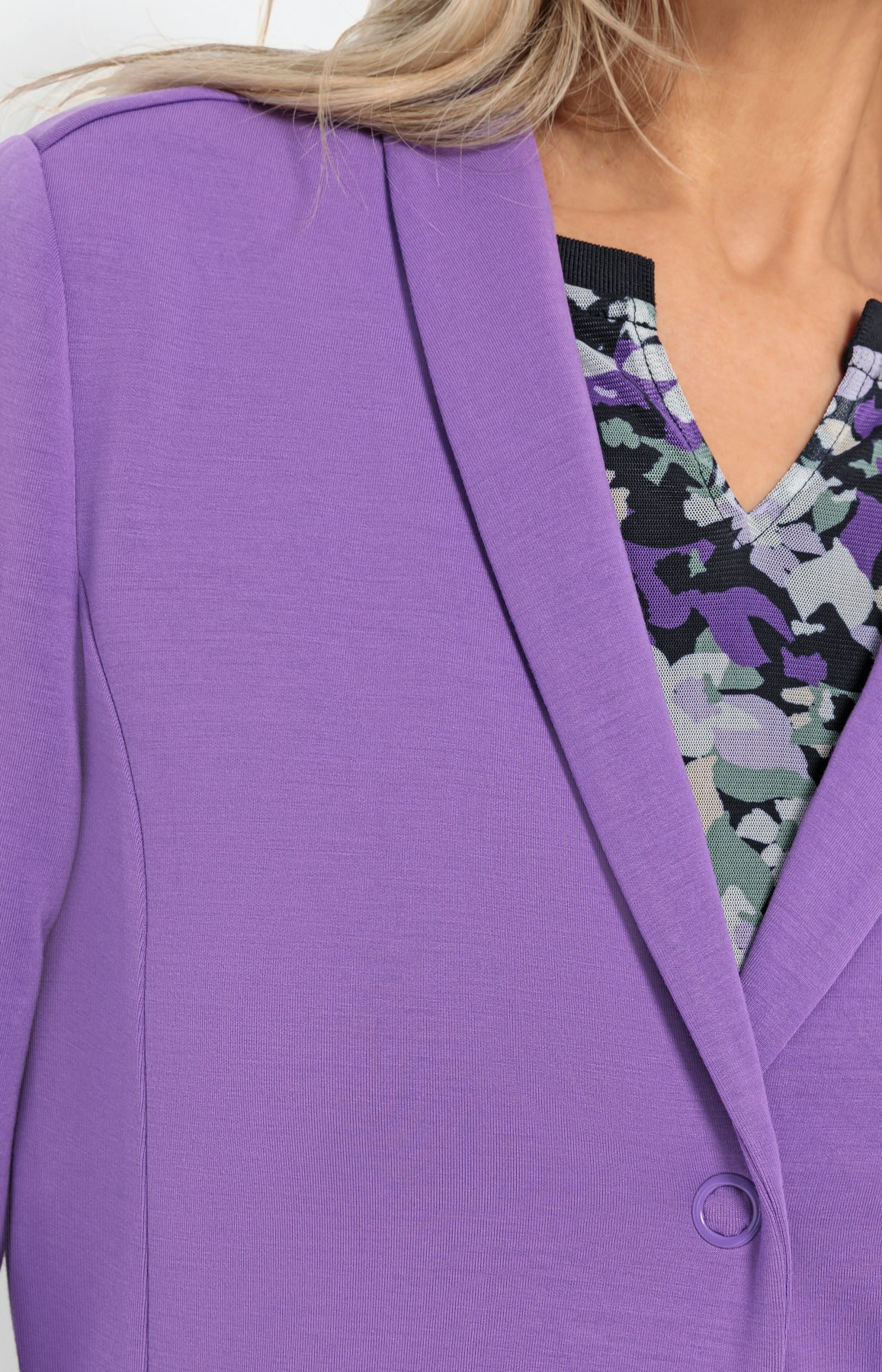 Blazer aus Scuba, lavendel