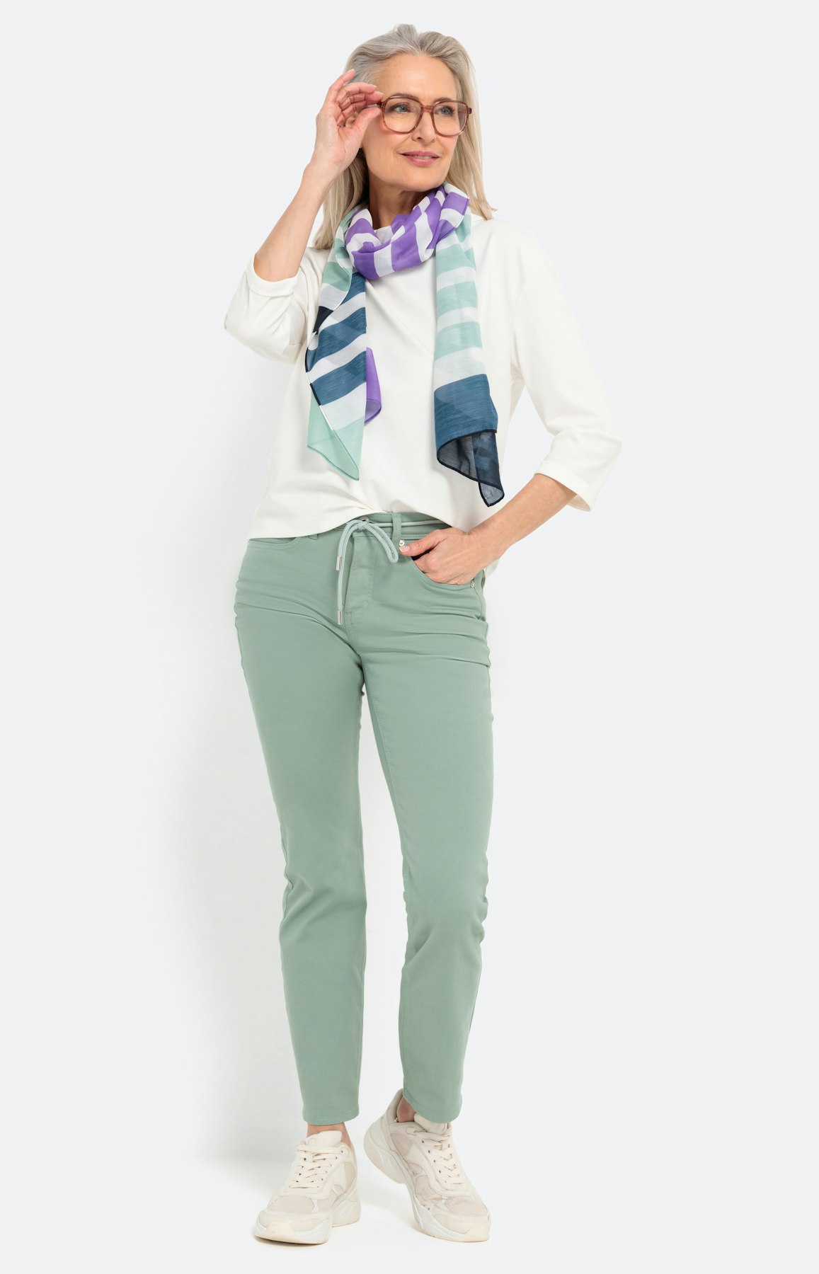 5-pocket Jeans, salie, 30 inch