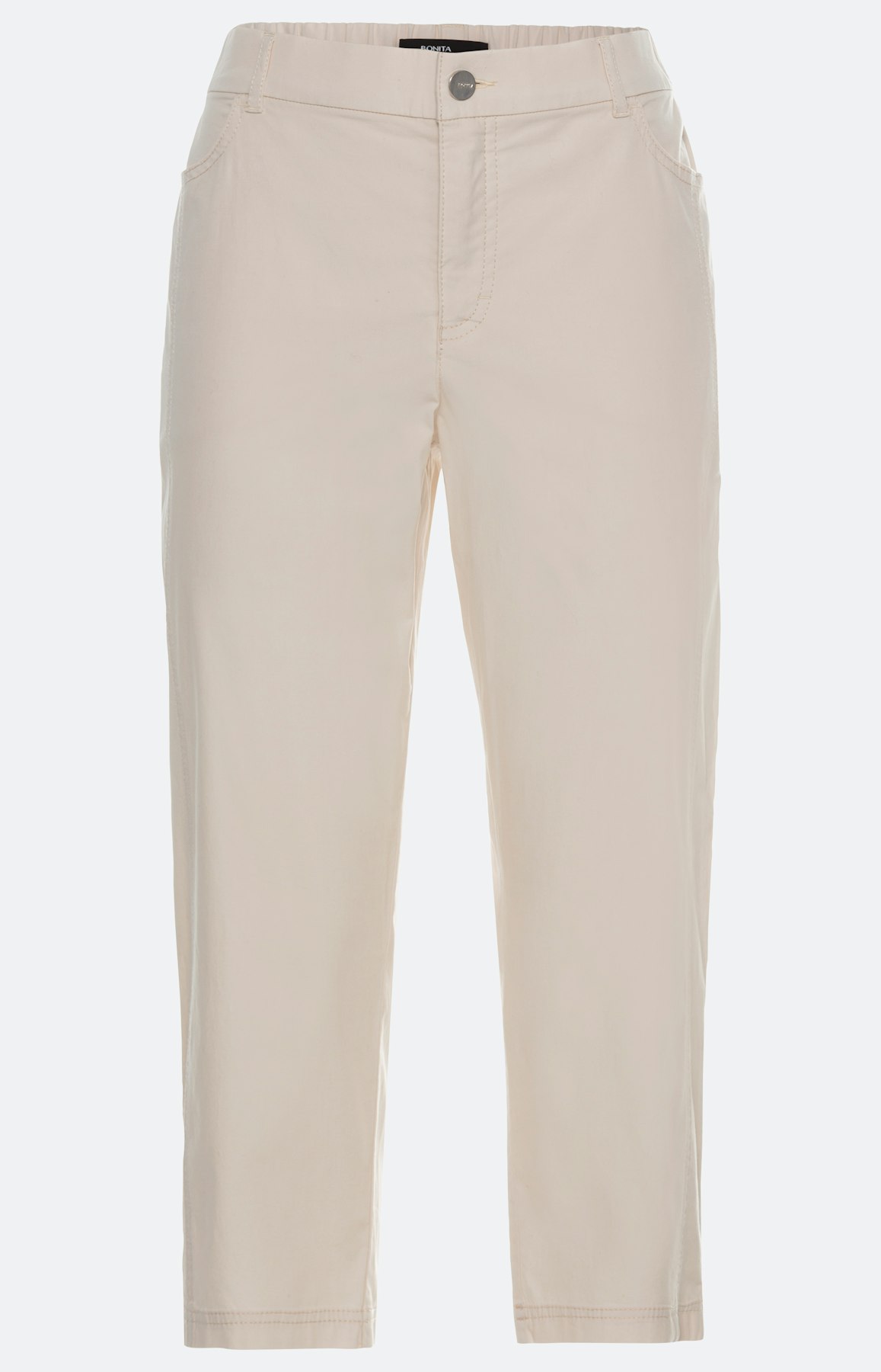 Caprihose aus Papertouch, beige