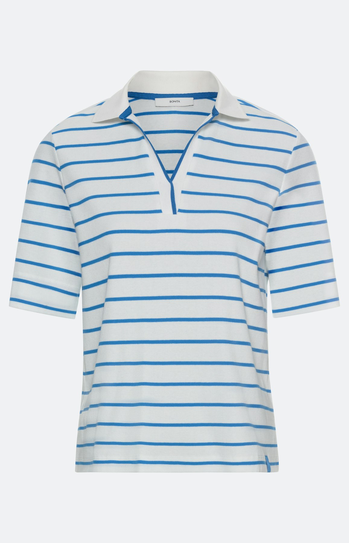 Gestreeptes poloshirt, blauw - wit
