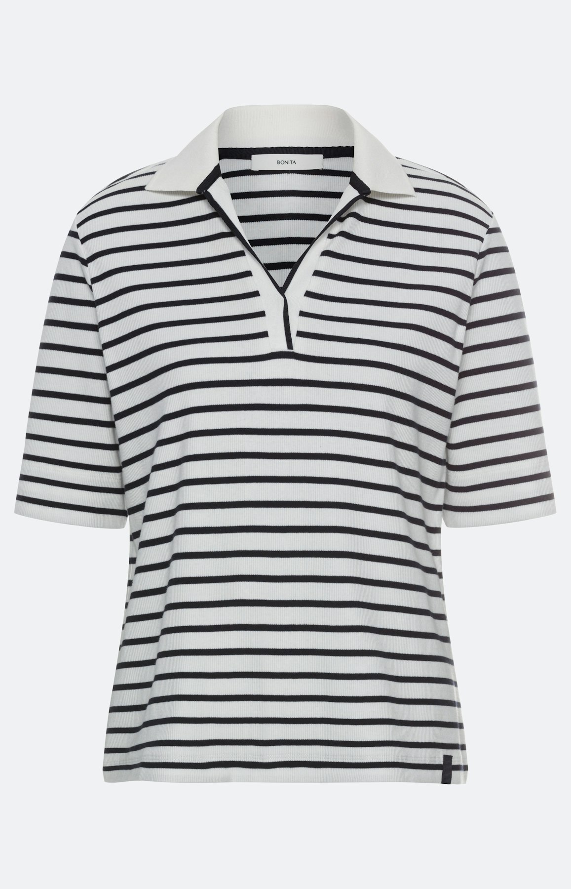 Gestreeptes poloshirt, navy - wit