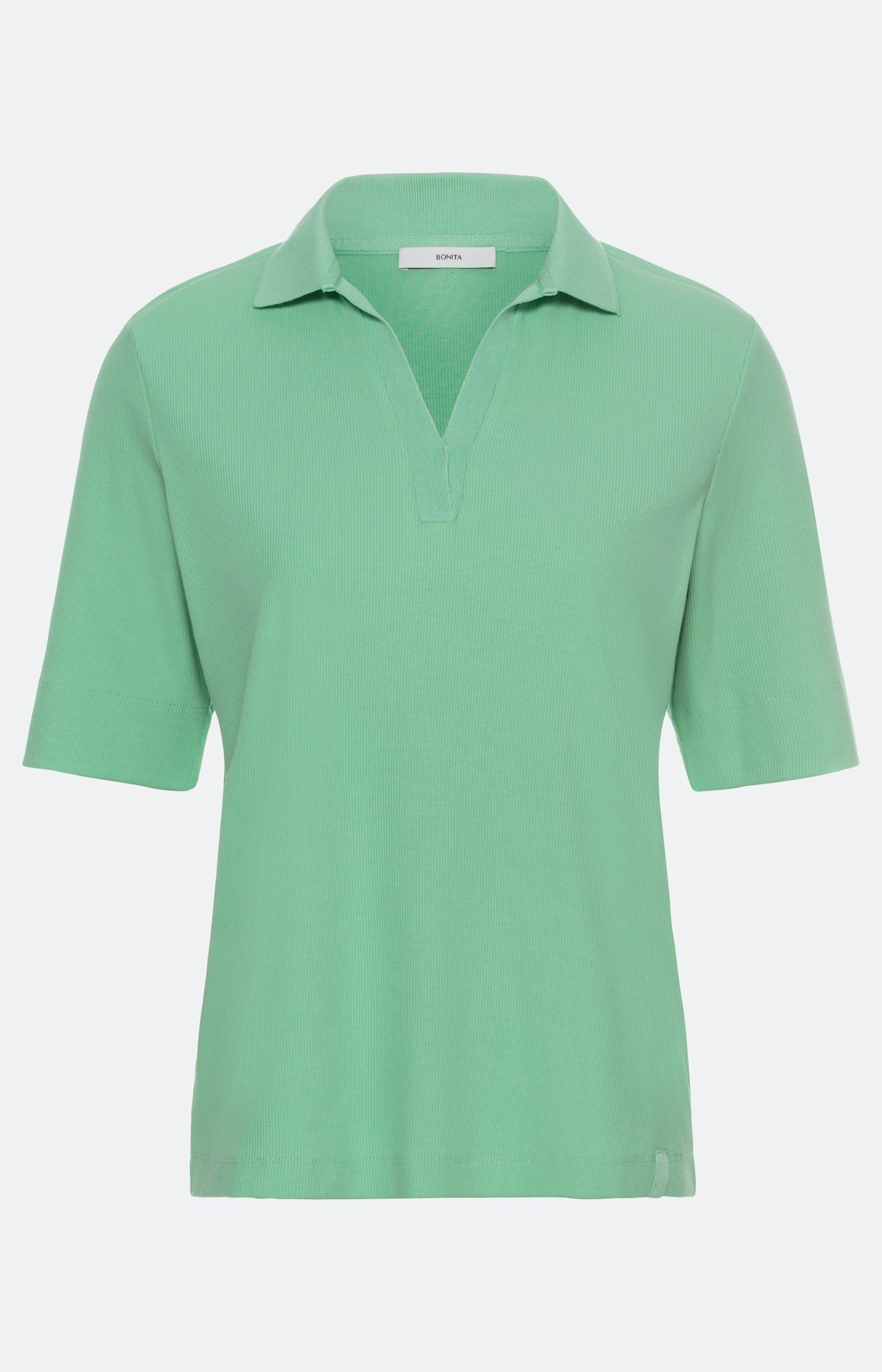 Poloshirt mit V-Ausschnitt, maigrün
