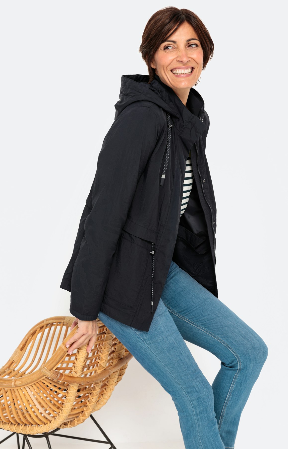 Lichte jas, parka , navy