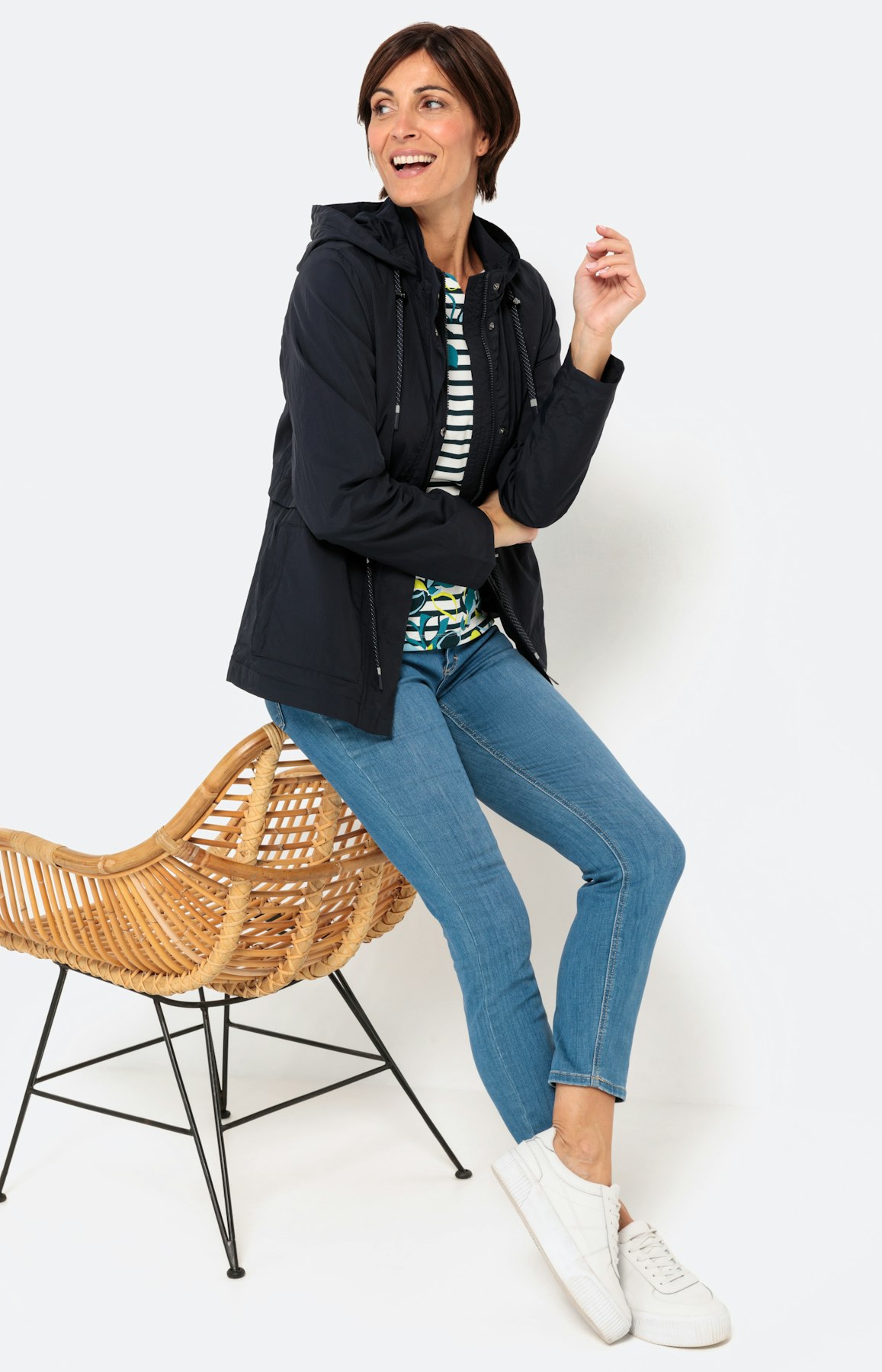 Lichte jas, parka , navy