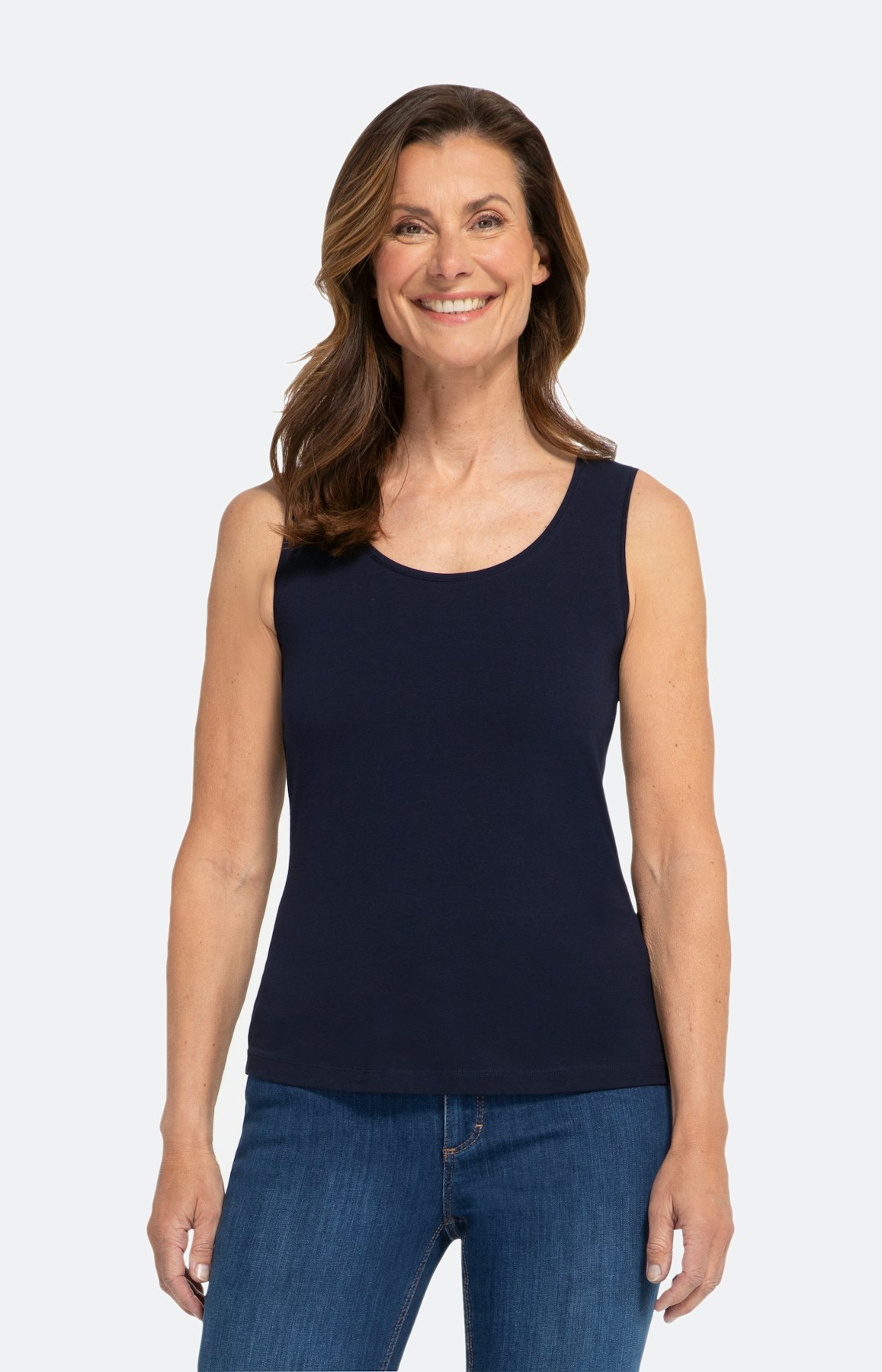 Basic bio cotton top, navy