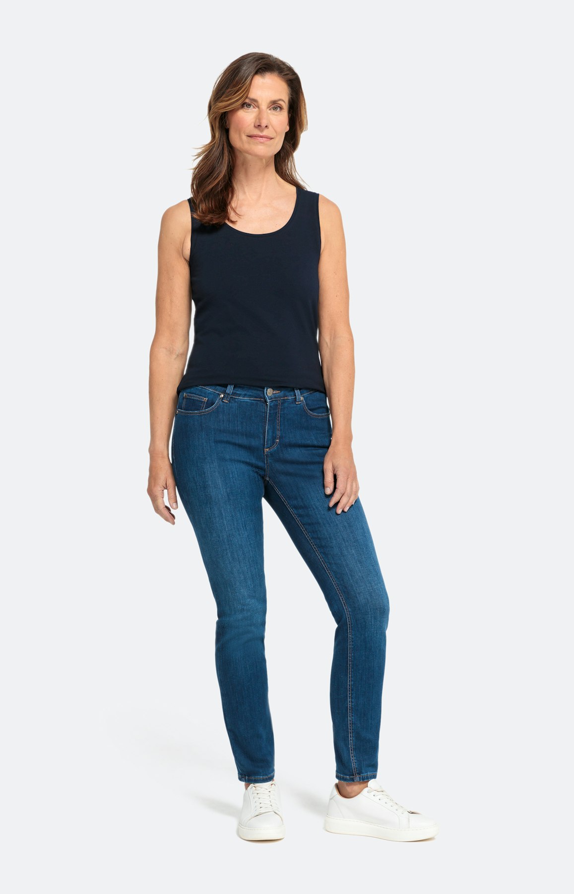 Basic bio cotton top, navy