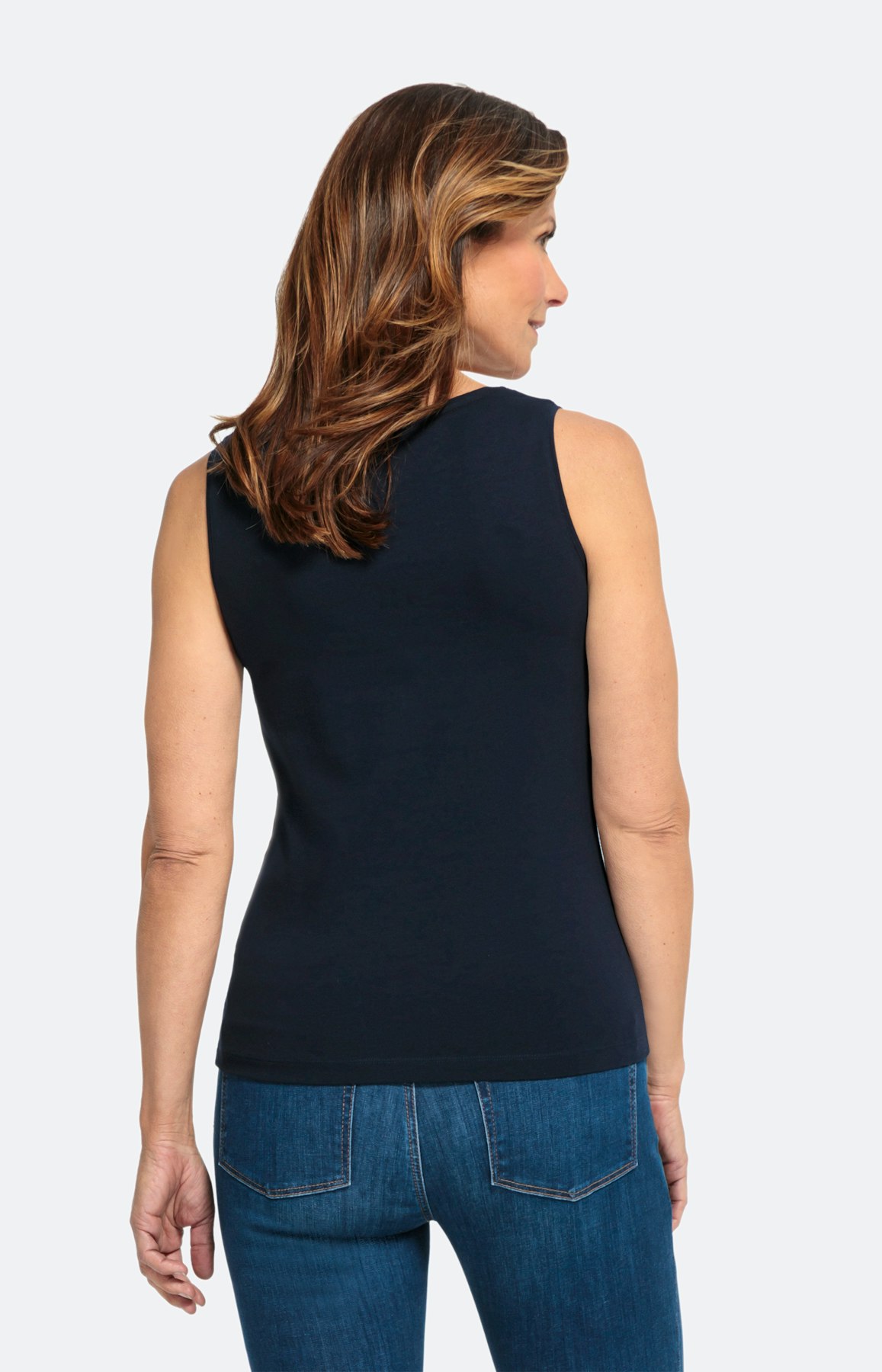 Basic bio cotton top, navy