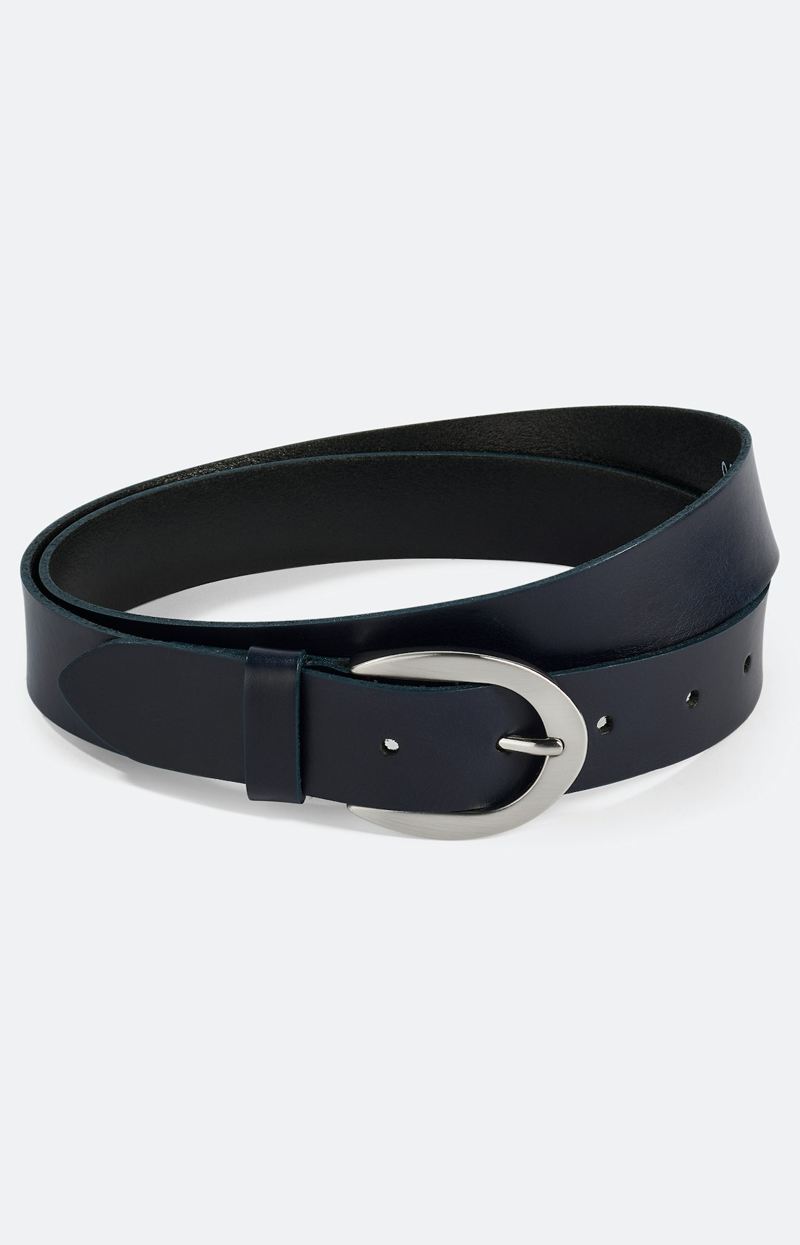 Leren riem, echt leer, blauw