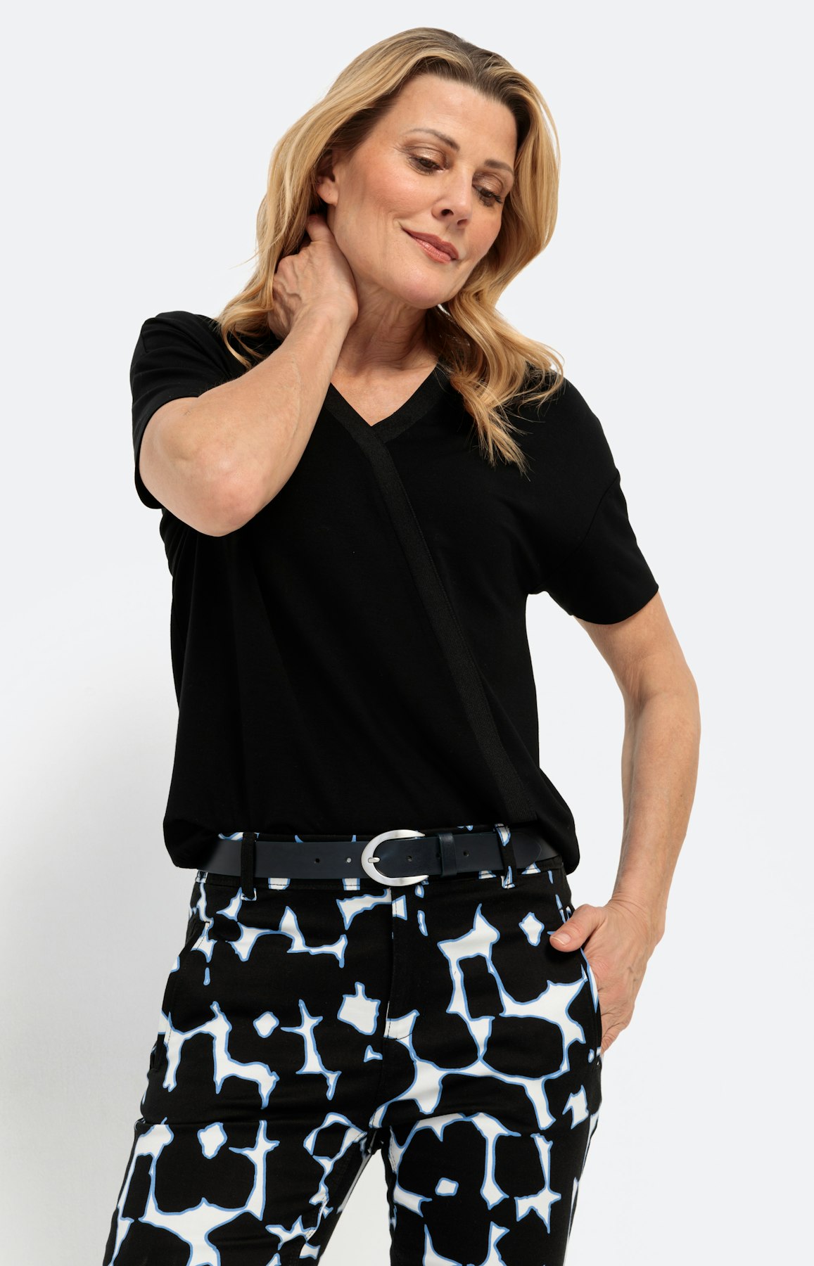 Leren riem, echt leer, blauw