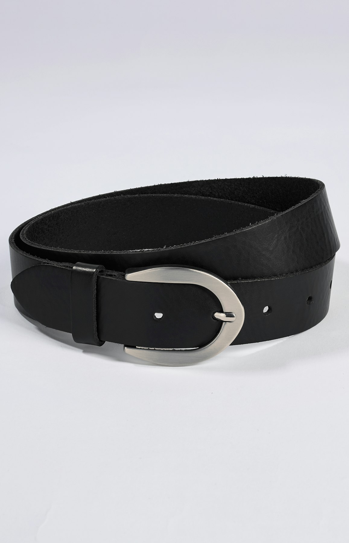 Leren riem, echt leer, zwart