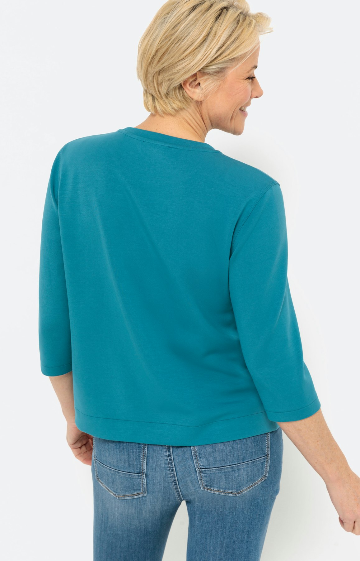 Halbarm-Sweatshirt mit Teilunsgnaht