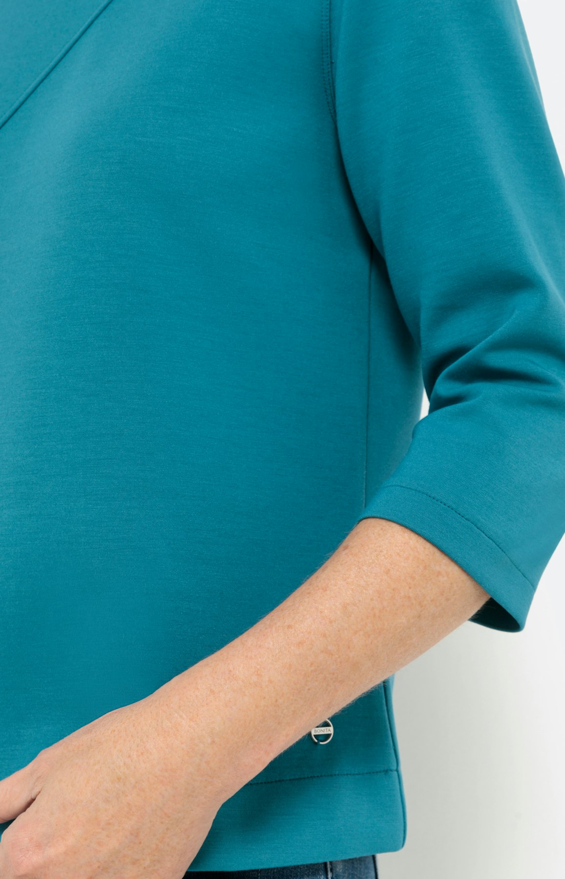 Halbarm-Sweatshirt mit Teilunsgnaht