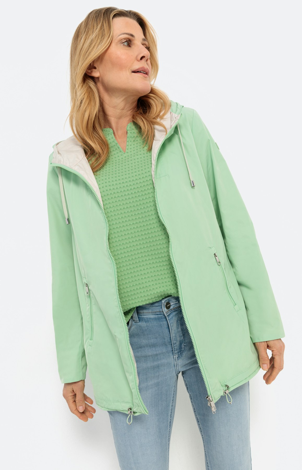 Sportief outdoor jack, lichtgroen