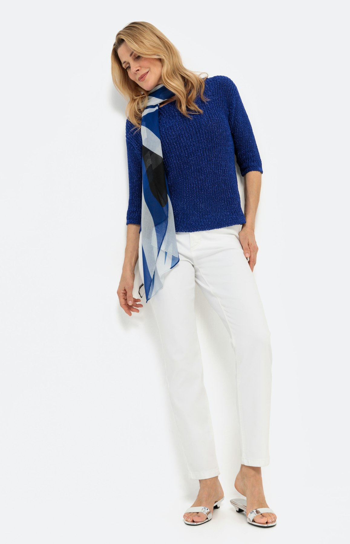 Trui met 7/8 mouwen, royal blauw