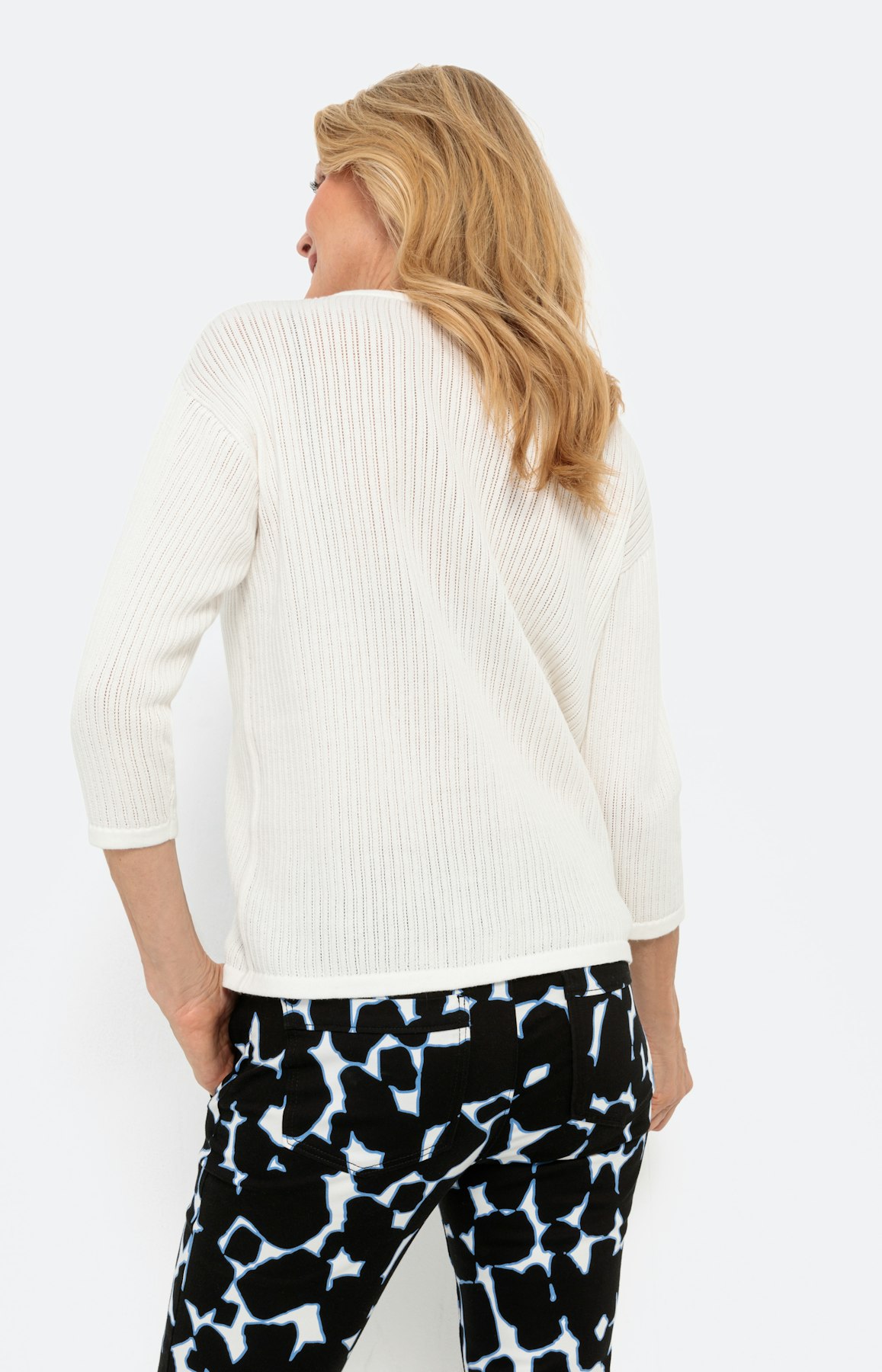 Trui in ajourbreisel met ronde hals