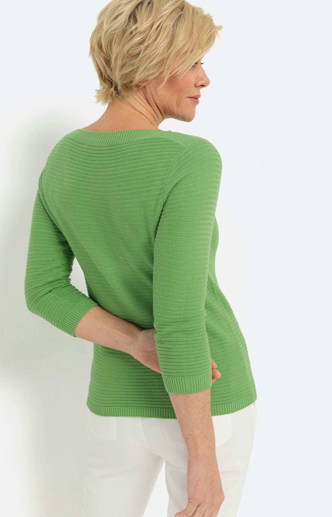 Trui met 3/4-mouwen, groen